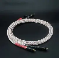 Pair HiFi OCC Copper RCA Cables Audio Signal Wire Interconnect Line +Male Plug